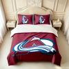 Colorado Avalanche (14) 3pc set soft and comfortable an ideal gift for family and friends Includes one duvet cover and two pillowcas
