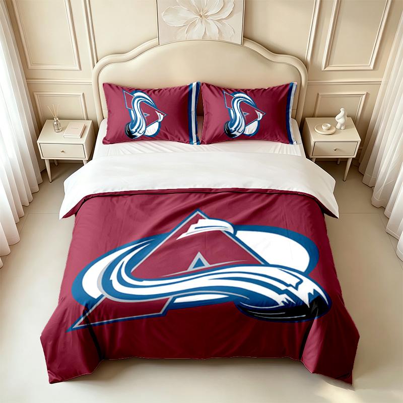 Colorado Avalanche (14) 3pc set soft and comfortable an ideal gift for family and friends Includes one duvet cover and two pillowcas