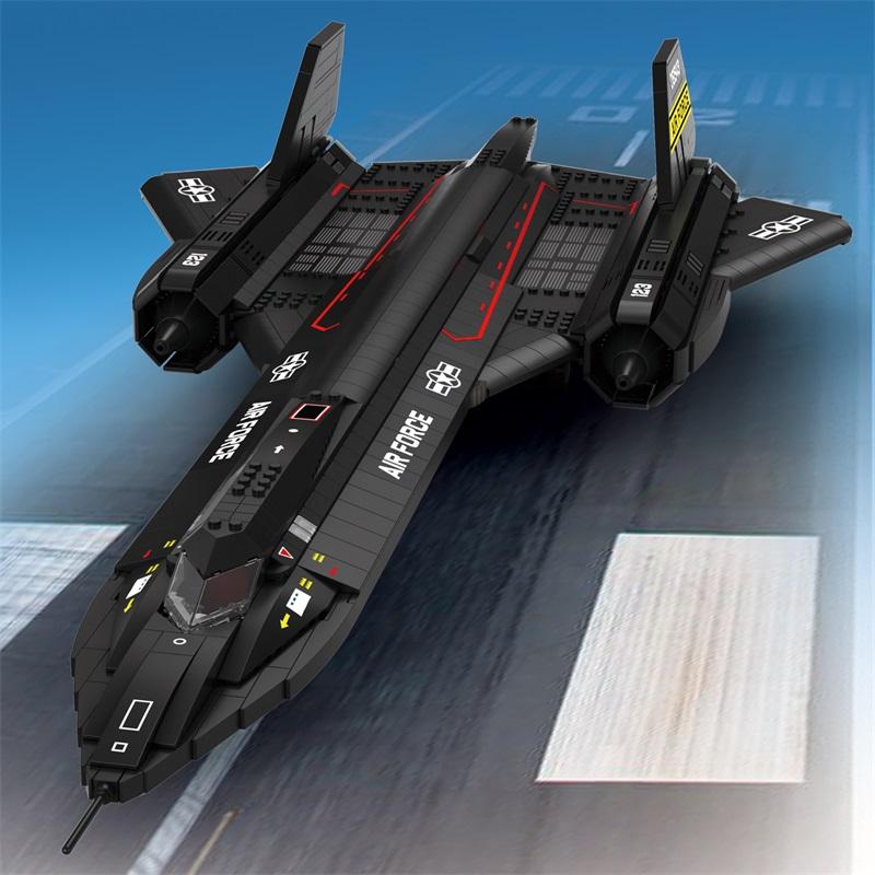 Нетоксичные Строительные Блоки Истребителя SR-71 Blackbird Модель Самолета Разведки ВВС Коллекция Модельных Кирпичей Дисплей Детские Игрушки Подарки