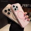 Матовый магнитный чехол для беспроводной зарядки для iPhone 16 15 14 13 12 11 Pro Max Plus для Magsafe противоударный твердый ПК прозрачная крышка