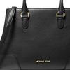 Michael Kors MK Crosby Классическая Элегантная Кожаная Сумка-Тоут с Золотым Логотипом Наплечная Сумка-Кроссбоди Женская Сумка Черная 38F0CCBS2L-001