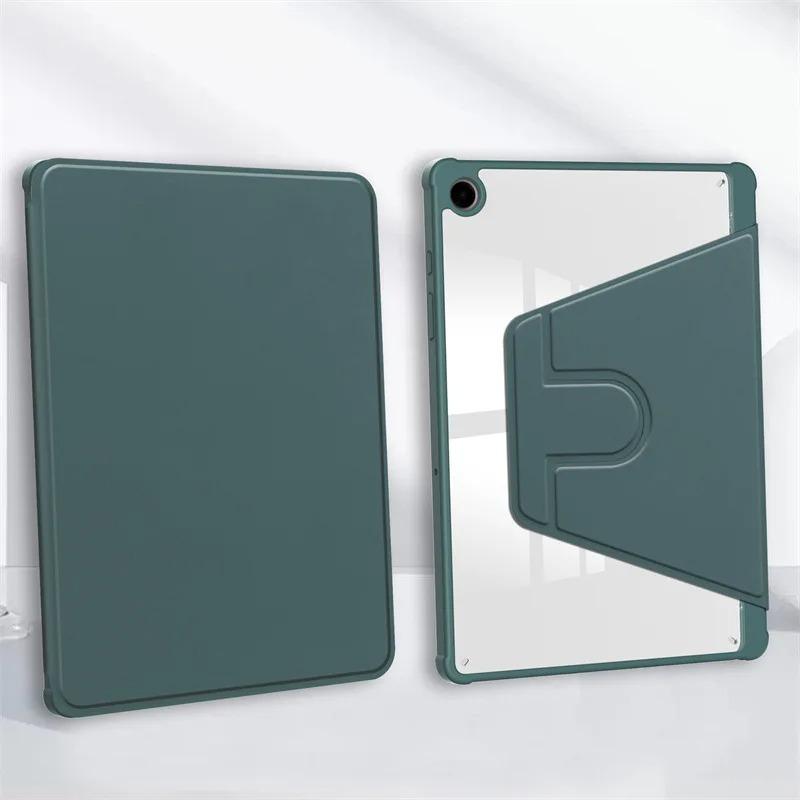 Rotation Case For Samsung Galaxy Tab A11 Plus 11 inch Acrylic Back Funda for Galaxy Tab A11+ SM-X230 Cover With Pencil Slot