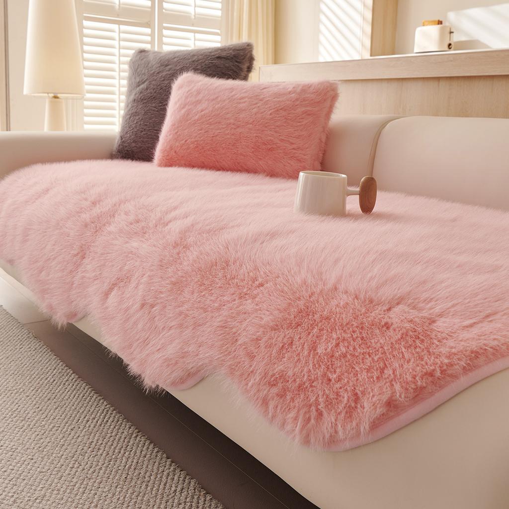 Зимняя плюшевая подушка для дивана специальной формы Новая осенне-зимняя прямая цельная нескользящая накидка на подушку сиденья дивана