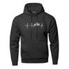 Mountain Heartbeat Hoodies Sweatshirt Men Sound Ray Diagram Hooded Sweatshirt Hoodie Winter Autumn Printed Black Gray Sportswear