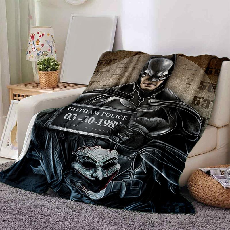 Gotham Police Mugshot Poster - Batman & Joker Art PrintPrint Blanket, Soft Blanket For Sofa Office Bed And Travelling Daughter Birthday Gift