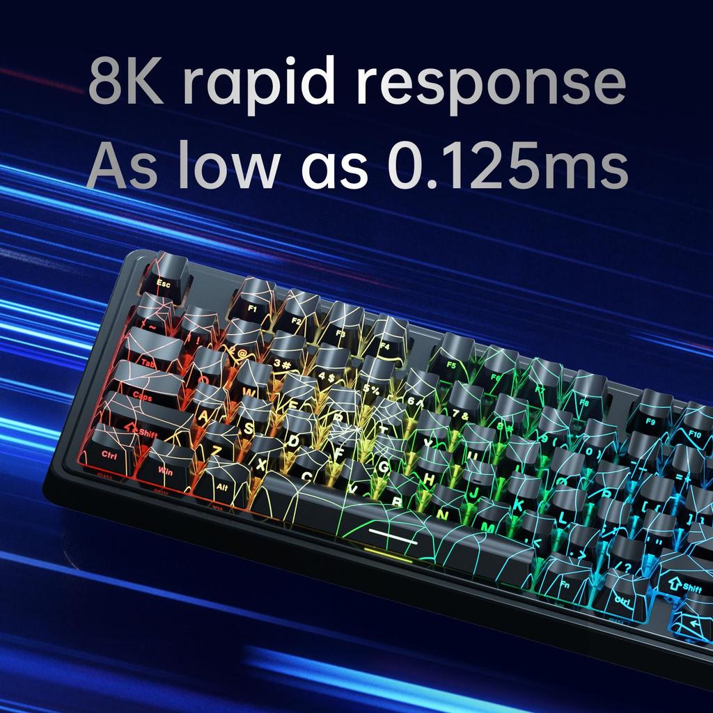 Ajazz Игровая клавиатура AK980 MAX с RGB-подсветкой, проводная