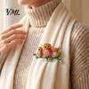Rhinestone Owl Pins Family Brooch, Bird on Branch Lapel Pin, Decorative Accessory Metal Suit Pin for Suits Coats Scarves Bags, Jewelry Gift