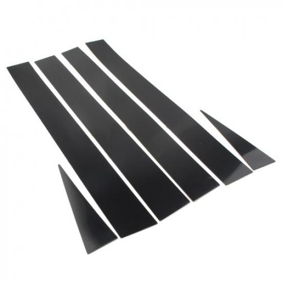 6Pcs Set Pillar Posts Door Trim Black Cover Kit for Toyota Sienna 2004-2010