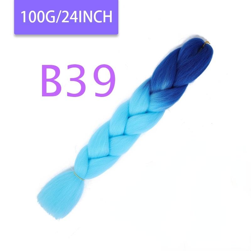 MISQUEEN Yaki Soft Hair Ombre Crochet Braiding Hair Extension For Braid 24 Inch Pink Synthetic Crochet Hair Jumbo Braid Hair