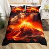Комплект пододеяльника «Вулкан» с рисунком извержения вулкана, комплект постельного белья, чехол для одеяла «Огненная гора», декор для спальни для мальчиков, девочек, женщин, мужчин