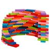 100Pcs Domino Wooden Tower Building Blocks Toy Rainbow Color Early Intelligence Education Blocks