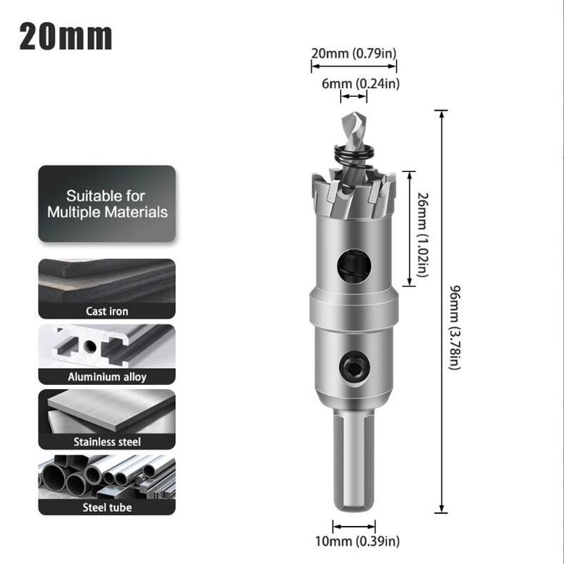 Карбидное сверло для кольцевой пилы, фреза для сверления металлических сплавов из нержавеющей стали