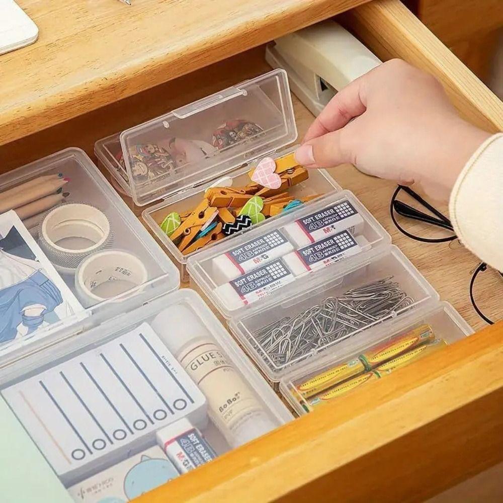 Multi-purpose Transparent Storage Box with Lid Small Thing Container for Storing Jewelry