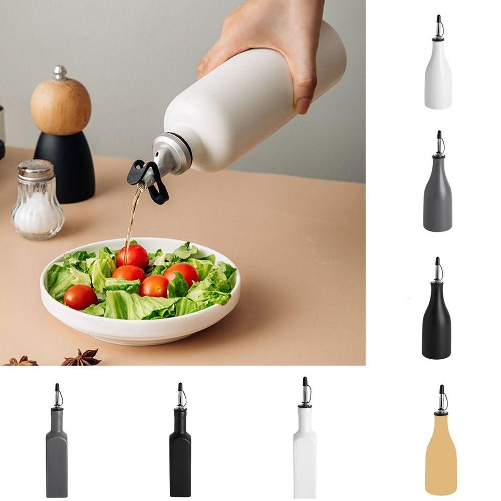 Reduce Oxidation Ceramic Olive Oil Dispenser Bottle Large Capacity Kitchen Sauce Pot Coffee Syrups