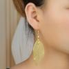 LOVBEAFAS Натуральные Серьги из Настоящих Листьев Для Женщин Девушек Легкие Филигранные Уникальные Вечнозеленые Покрытые Натуральные Серьги Ювелирные Изделия Подарок