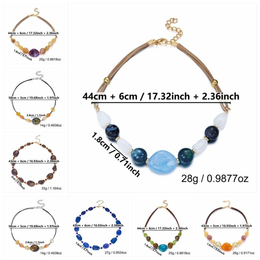Irregular Beaded Necklace Handmade Irregular Necklace Accessories Geometry Necklace Bohemian