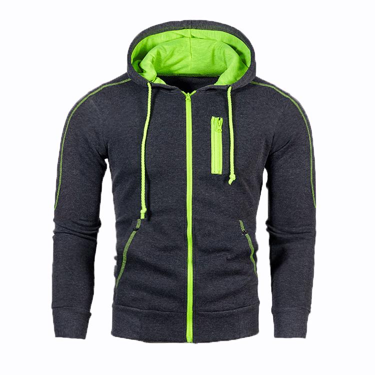 Men's Fashion Hooded Zipper Sport Jacket Casual Slim Fit Sweatshirt Type Men's