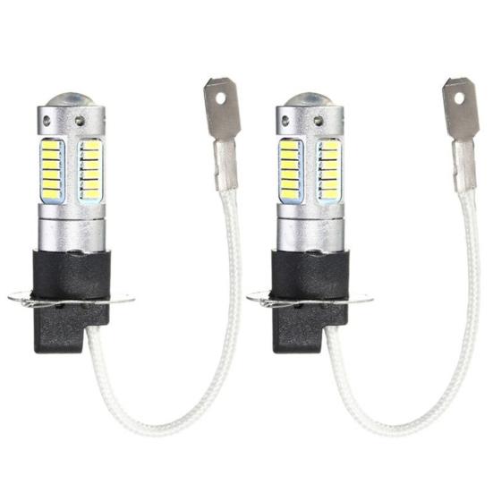 1шт H3 4014 высокая мощность 550LM светодиодная белая противотуманная лампа DRL лампа постоянного тока 12 В