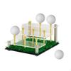 Golf Ball Display Rack Acrylic 3 Tier Modern Multifunctional Collection Holder 9 Balls for