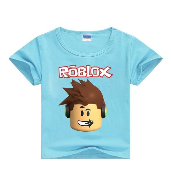 Футболка Roblox, детские летние футболки с короткими рукавами для мальчиков и девочек, футболки с принтом Roblox, детский костюм