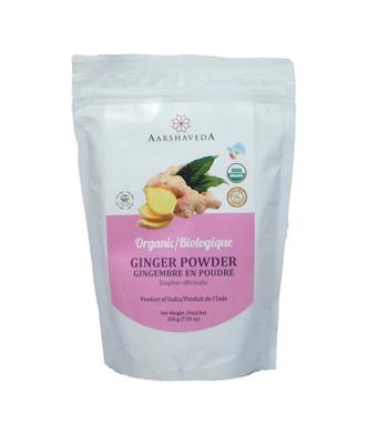 Молотый Имбирь (200 г), Organic Ginger Powder,  Aarshaveda
