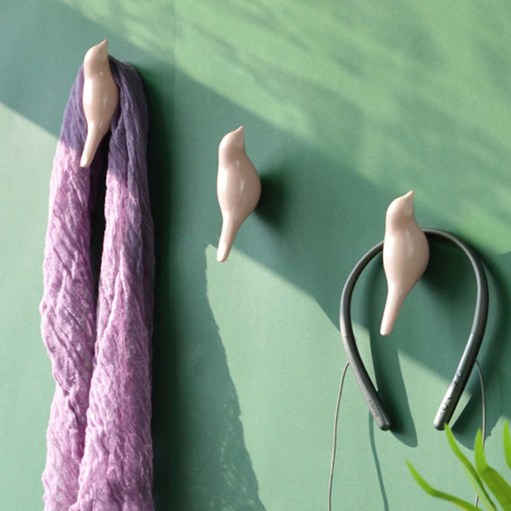 Креативный крючок для украшения птицы, настенная вешалка для двери спальни, 3D одинарный крючок, крючок для пальто, простое настенное украшение