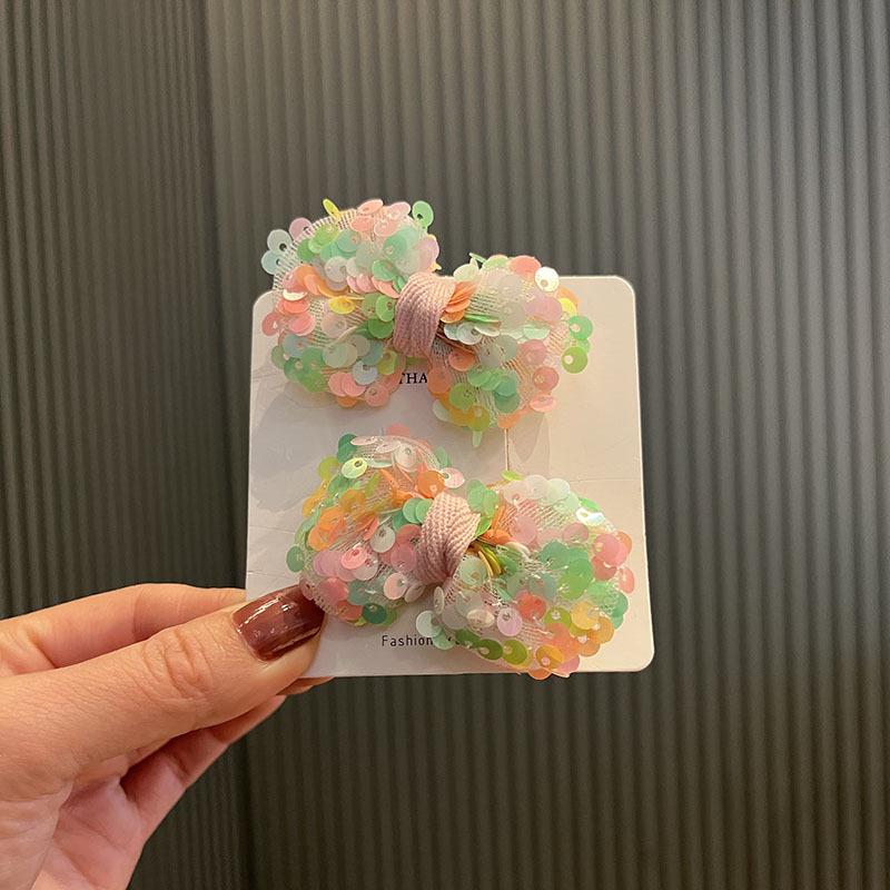 Sequin Bow Snap Hair Clips – Candy Color Princess Hairpins for Kids