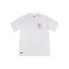 New Era SS22 Нью-Йорк Янкис Логотип Принт Свободная Футболка Унисекс Топы Белый 12848792