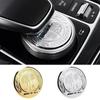 SUK3 1pcs 48mm Car Central Control Multimedia Button Cover Sticker For Mercedes Benz AMG class W205 W203 GLC GLK W206 W220 A180 W211