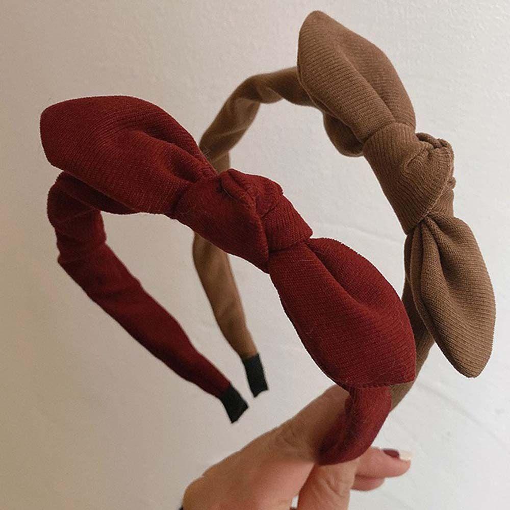 Velvet Bow Headwear Hair Accessories Bow Hair Hoop Bow Hair Band Korean Headbands Head Hoop