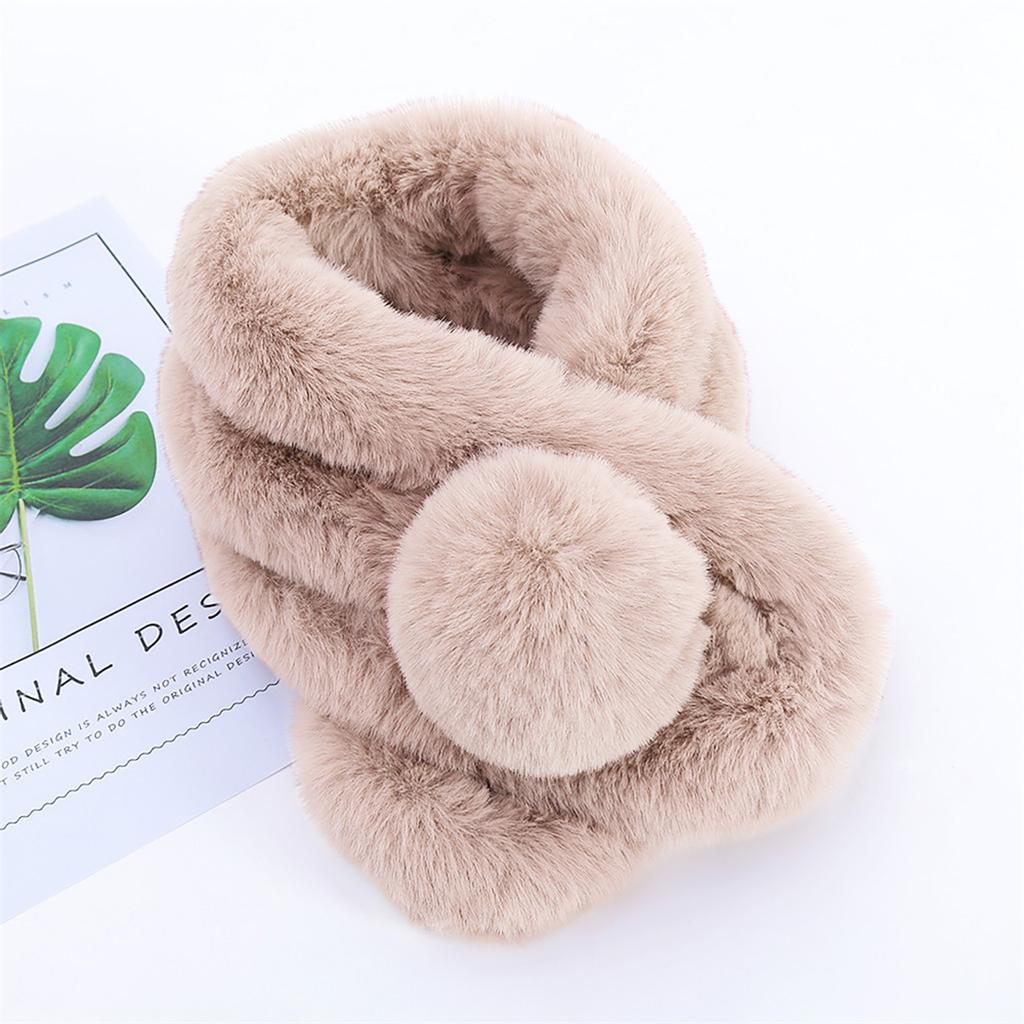 Women Fashion Solid Color Scarf Outerwear Bib Faux  Scarf Warm Scarf