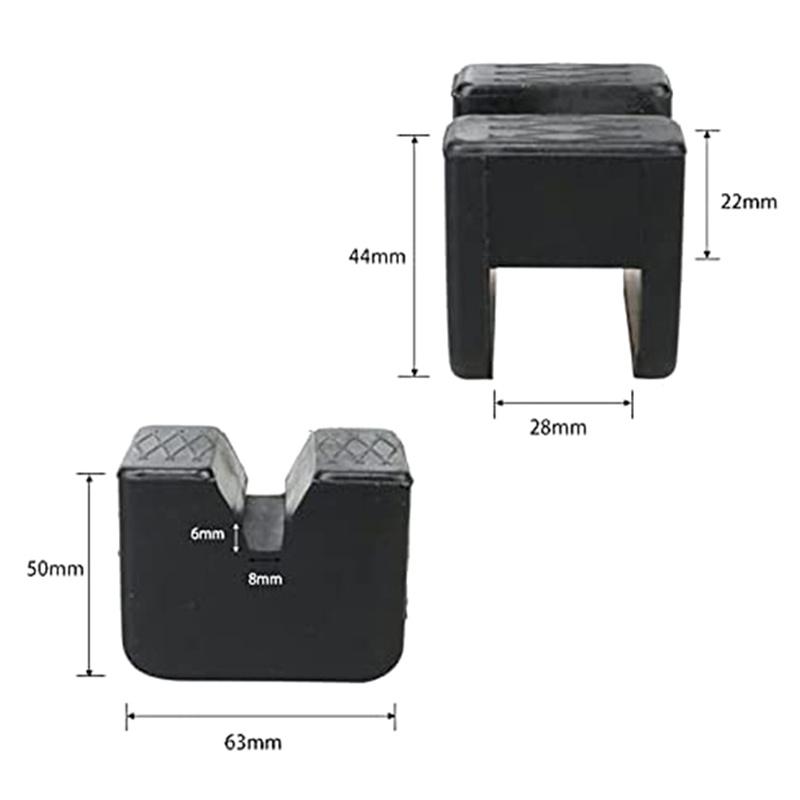 Universal Car Jack Stand Rubber Pad Slotted Protector for Vehicle Frame Safety Home Garage Professional Repair