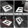 10/25 шт одноразовые бумажные коврики для ног портативные автомобильные коврики для ног складные напольные коврики автомобильные коврики для ног аксессуары для салона автомобиля