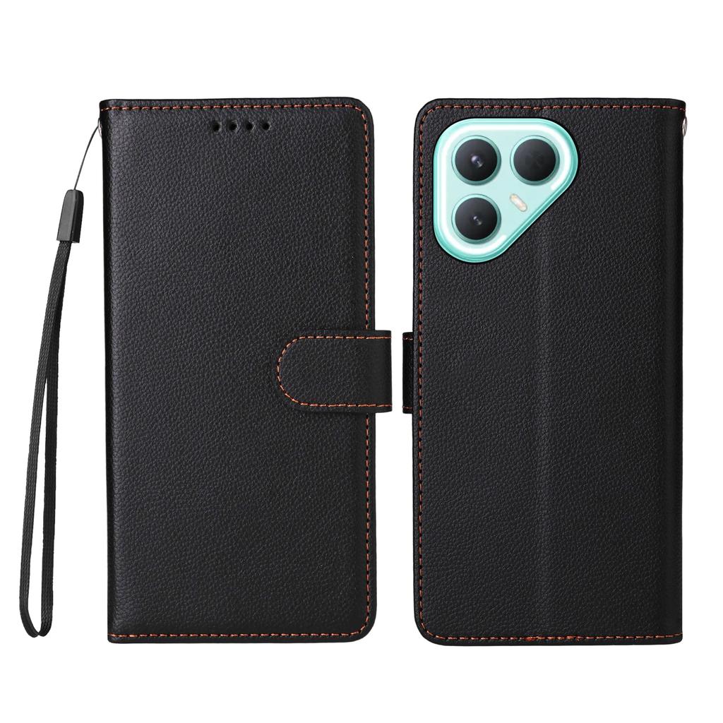 For TECNO Pova 7 Pro 5G Case RFID Blocking 3 Card Slots PU Leather Phone Cover with Wrist Strap