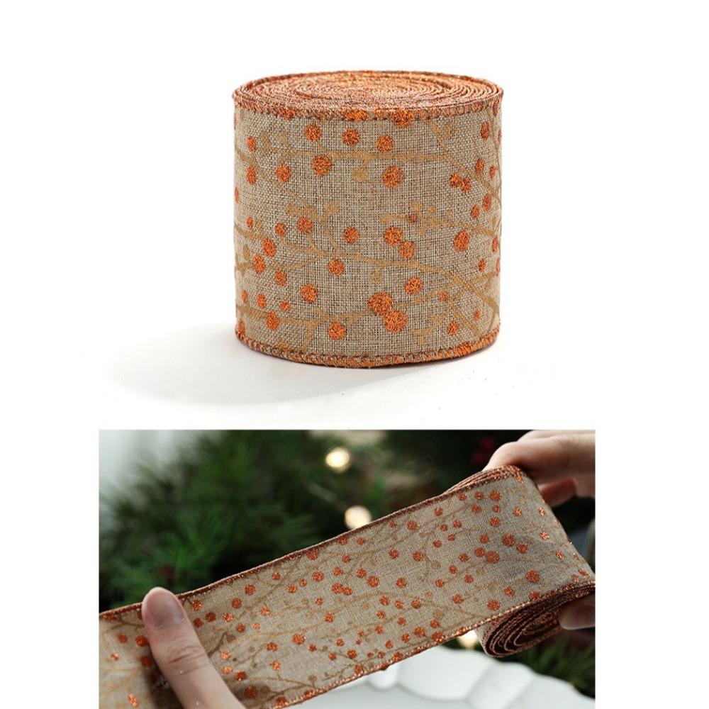Рождественский подарок Рождественская лента Сделай сам Лента из мешковины Новая тканевая лента-завиток