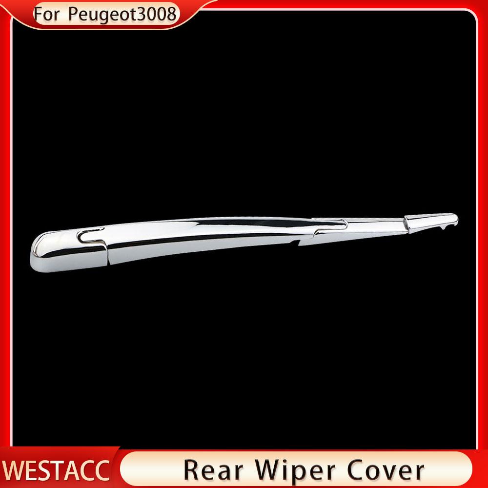 4 шт. хромированная накладка на стеклоочиститель заднего стекла автомобиля для Peugeot 3008 2013 2014 2015 наклейка на заднее лобовое стекло Стайлинг
