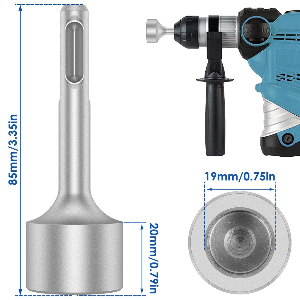 SDS Plus Ground Rod Driver Durable Earth Stake Grounding Rod Hardened Steel Drill Bit Driver Rotary Hammer Drill Power Tools New