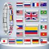 2025 Новый Нержавеющая Сталь Мир Национальный Флаг Цветной Итальянский Шарм Подходит 9мм Браслет Звено Ручная Цепь DIY Изготовление Украшений