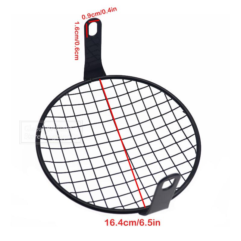 Универсальный 7-дюймовый ретро стиль мотоциклетная фара сетка решетка маска защитные квадратные металлические крышки аксессуары алмаз анти-столкновения