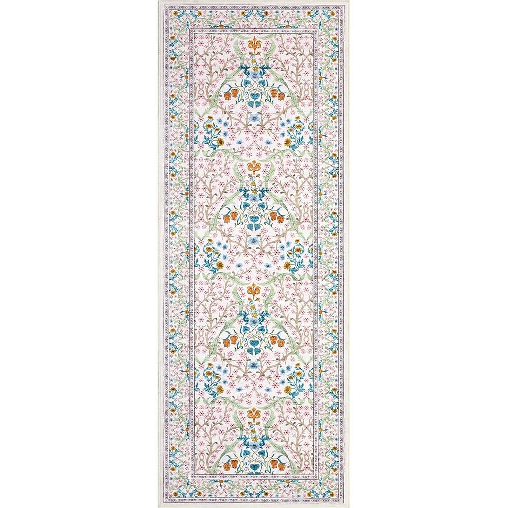 Коврик-дорожка для коридора, напольный коврик, темно-синий ковер с растительным цветочным рисунком, ковры в богемном стиле для домашнего декора, мягкие ковры, которые можно стирать в машине