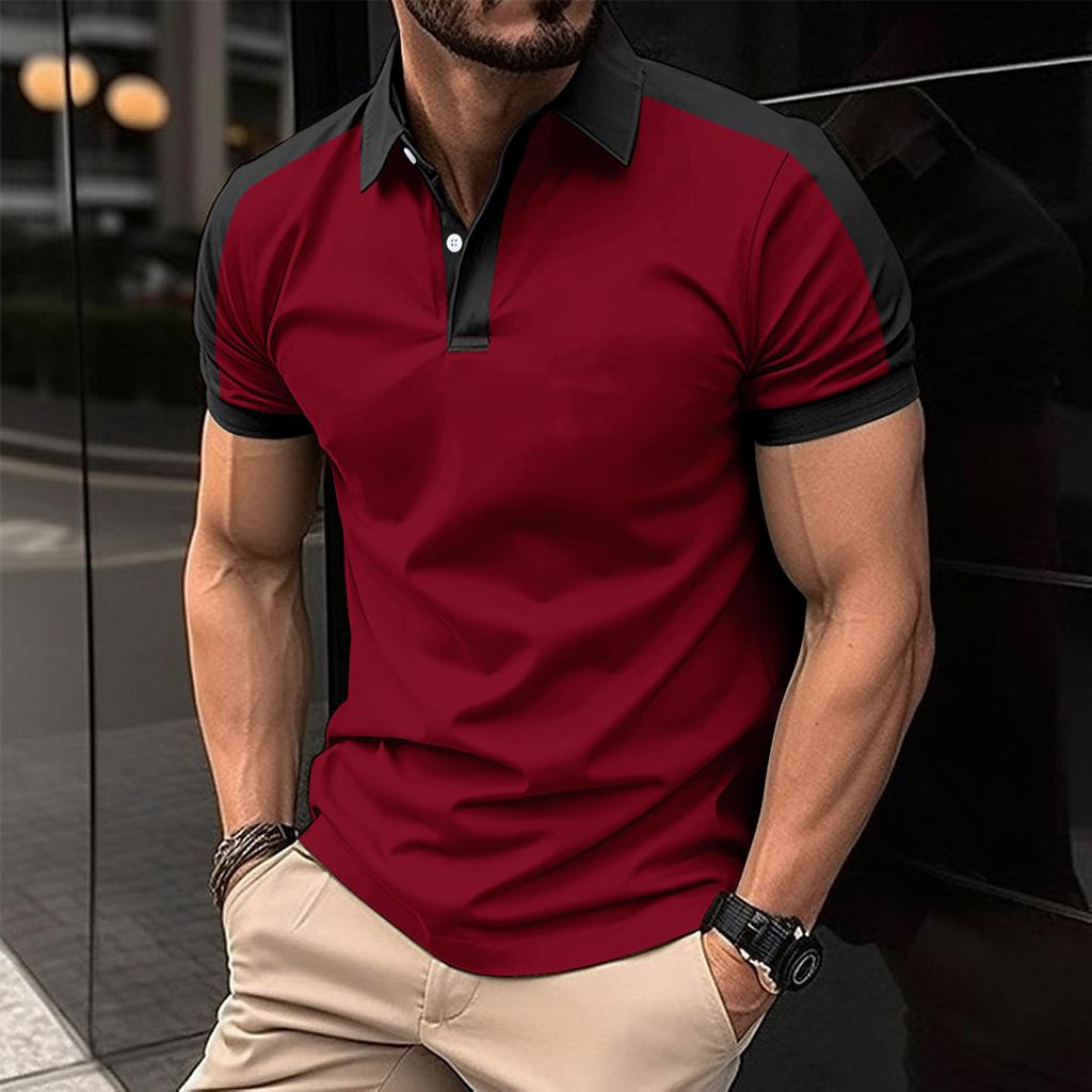 Men's T-shirt Polo Shirt New Summer Polo Shirt Men's Short-sleeved Top Casual Polo Shirt