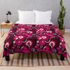 Retro Vinyl Records - Viva Magenta Throw Blanket