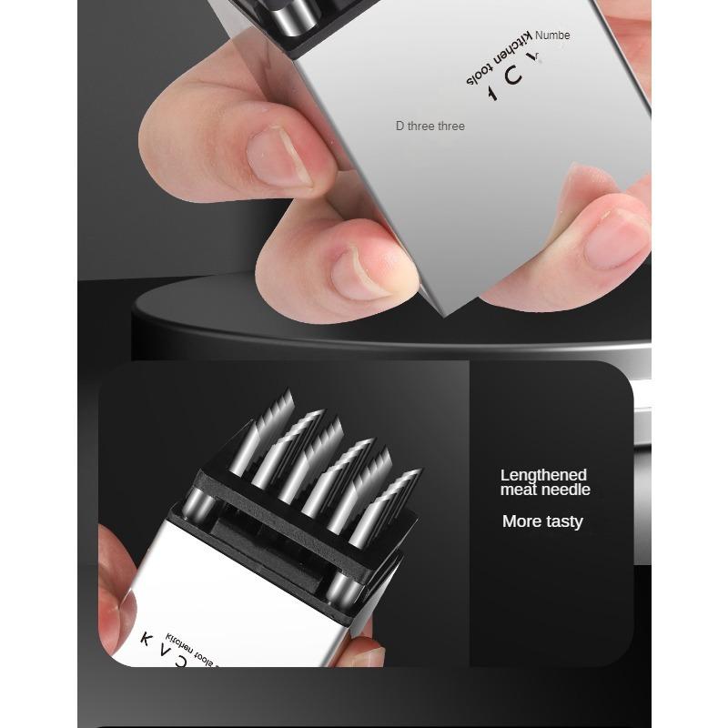 1pc, Premium 304 Stainless Steel Meat Tenderizer Needle For Home Kitchen - Ideal For Steak Chop, Kitchen Utensils, Kitchen Supplies