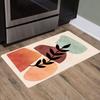 1Pcs Abstract Geometric Pattern Floor Mat Modern Kitchen Polyester Rug Non-Slip Colorful Indoor Carpet, For Home Bathroom Bedroom Living Room Decor