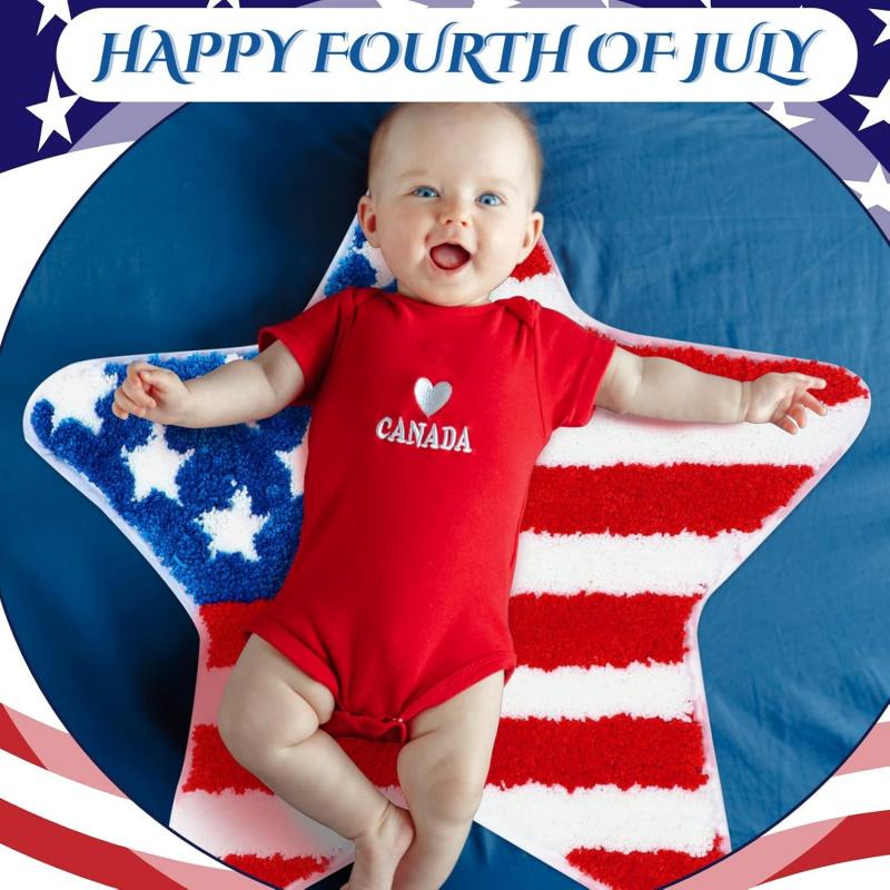 American Flag Floor Mat 4th July Independence Day Non Slip Door Mat Bathroom Bedroom Indoor Outdoor Home Decor Rug