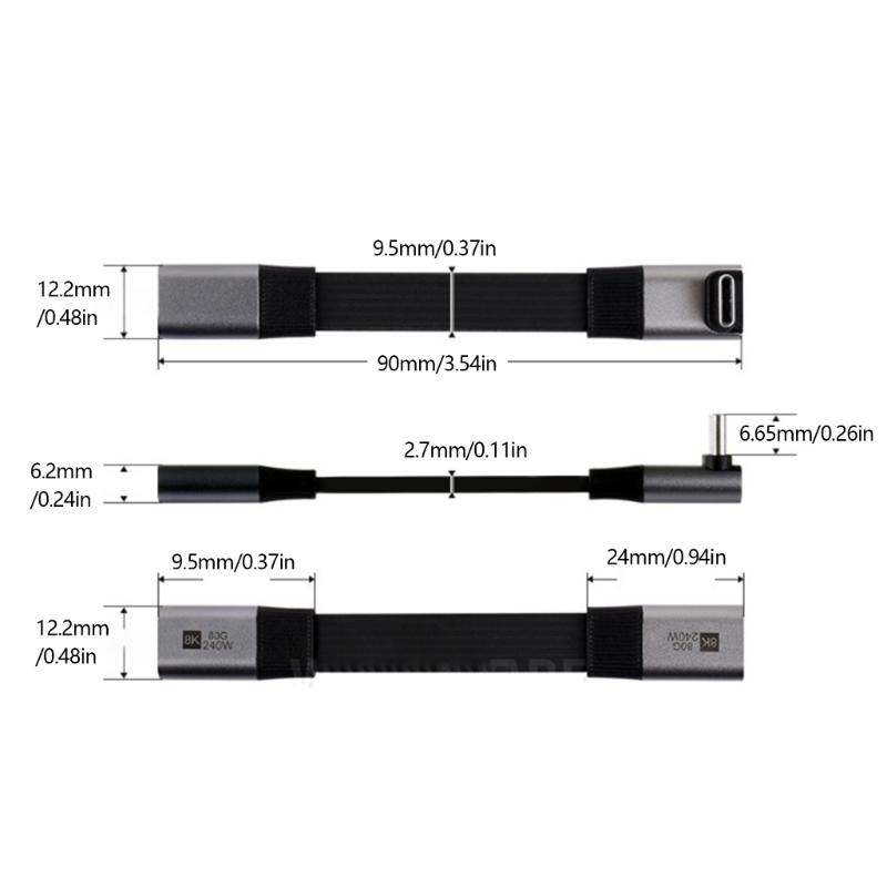 Удлинительный кабель USB4 V2.0 Type C со скоростью 80 Гбит/с, поддержкой видео 8K и 4 совместимостью