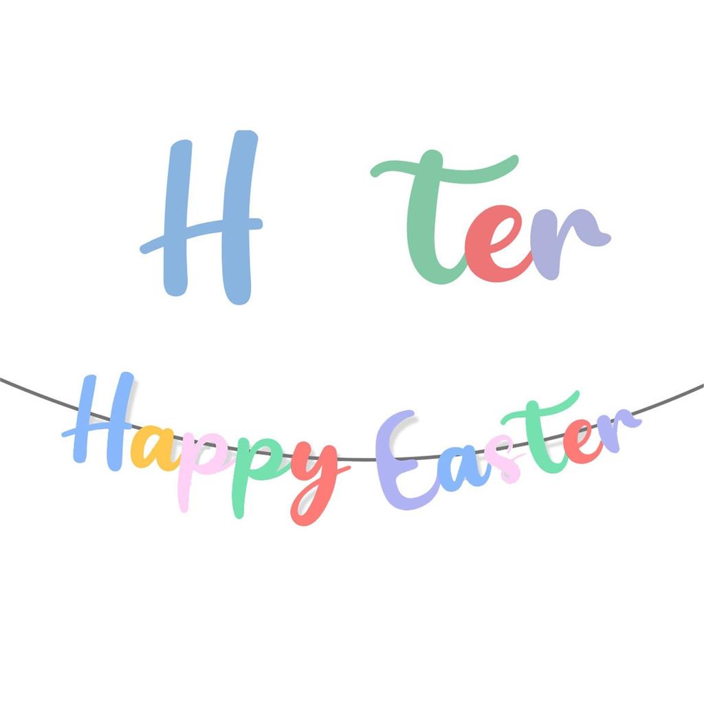 Пасхальный баннер, украшения, счастливый пасхальный кролик, овсянка, гирлянда, пасхальный декор для дома, пасхальные вечерние украшения
