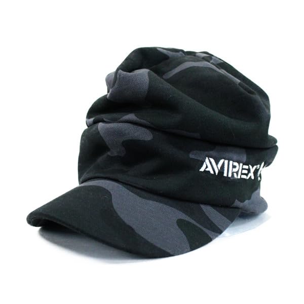 AVIREX Sweat Oslo Cap Men's Hat black camo