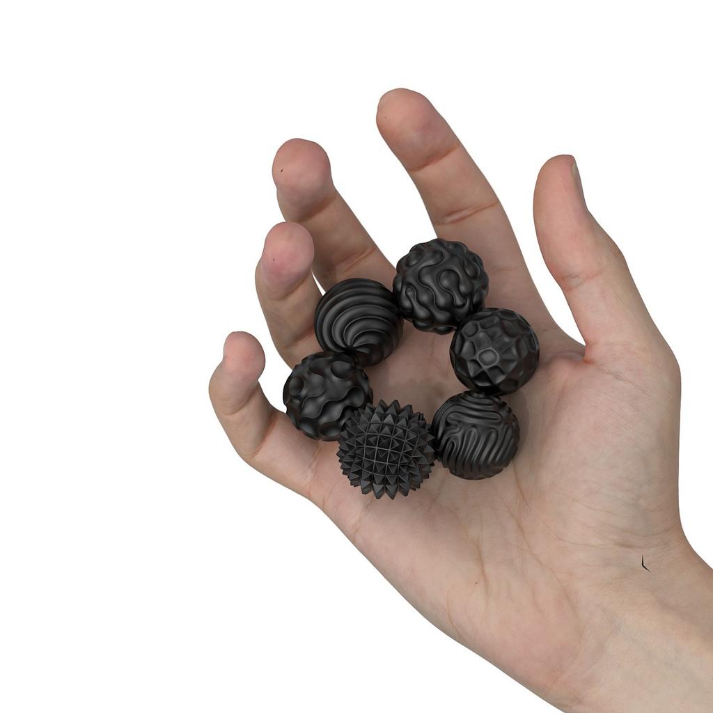 Силиконовый магнитный декомпрессионный мяч Детский магнитный сенсорный мяч 6 штук Магнитные развивающие игрушки