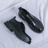 Новые модные туфли в японском стиле, мужские деловые туфли из лакированной кожи, туфли на шнуровке с толстой подошвой, роскошные туфли, формальные черные туфли